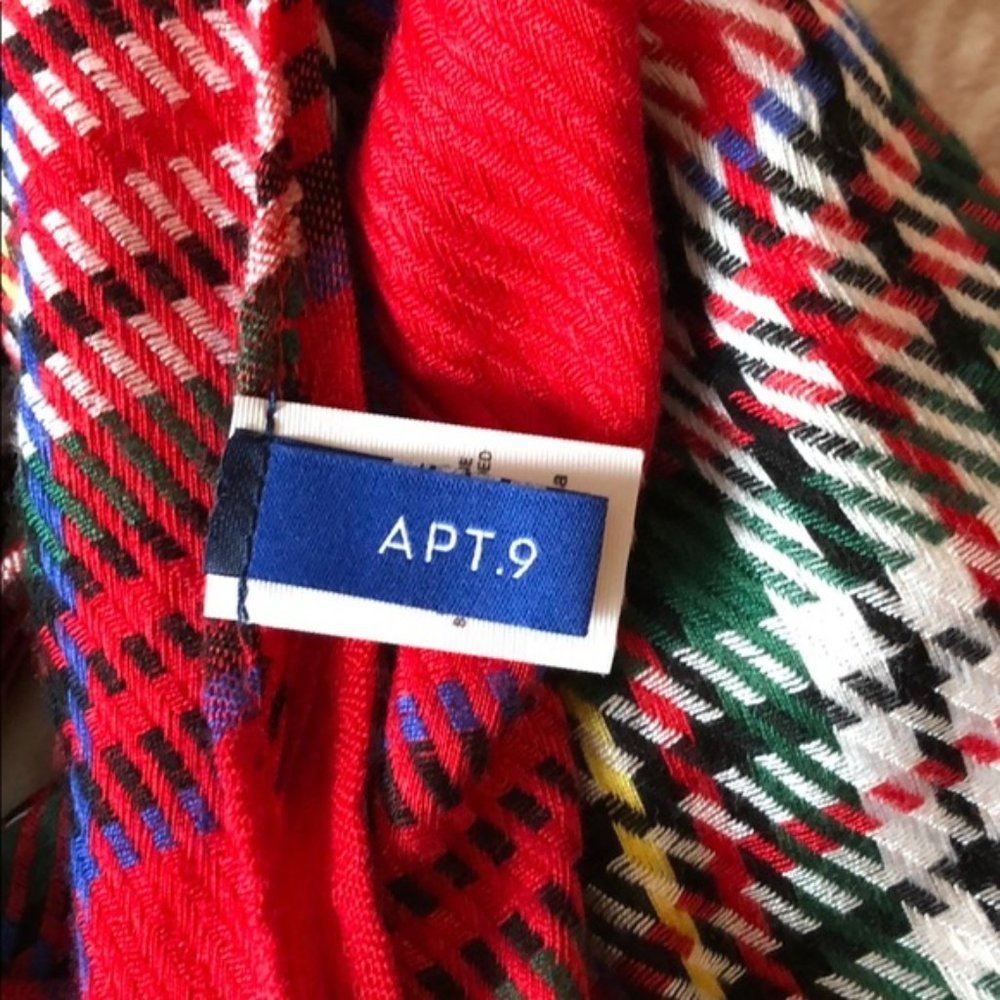 EUC Red Tartan Plaid Super Soft Scarf